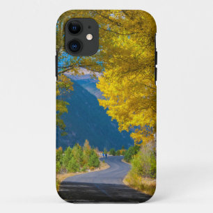 Coques Pour iPhone États-Unis, Colorado. Route flanquée de trembles
