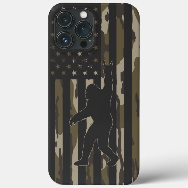 Coques Case-Mate iPhone États-Unis Drapeau Bigfoot Bottomland Camo (Verso)