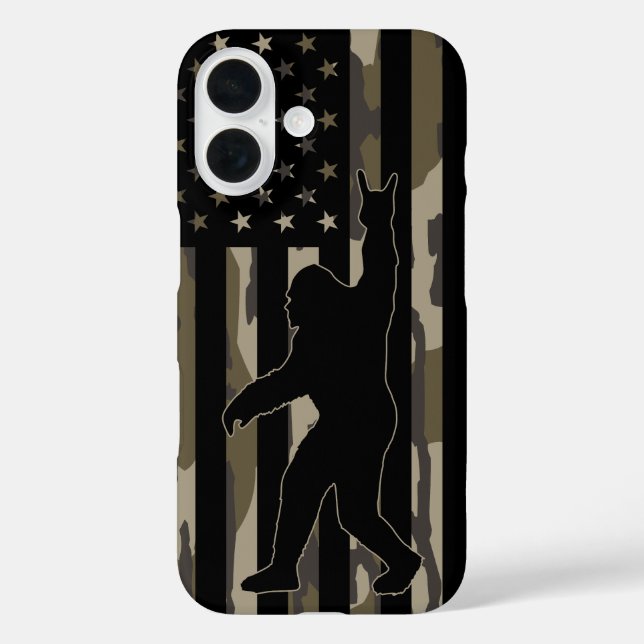 Coques Case-Mate iPhone États-Unis Drapeau Bigfoot Bottomland Camo (Verso)
