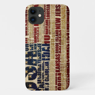 Case-Mate iPhone Case États-Unis et leurs États fédéraux en étoiles et b