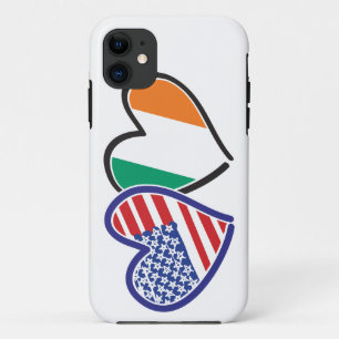 Etui iPhone Case-Mate États-Unis Irlande Coeur drapeaux
