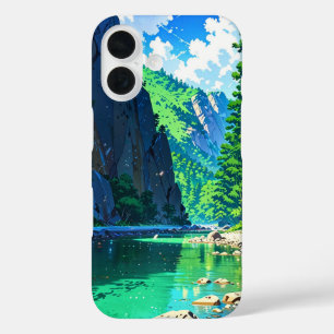 Coque Pour iPhone 16 Été Anime Mountain Escape