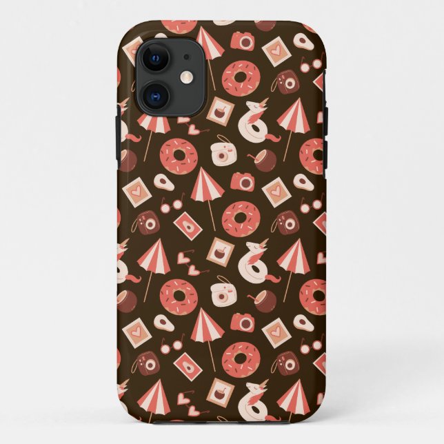 Coques Case-Mate iPhone Été Chocolat Chocolat Arrière - plan Brown (Dos)