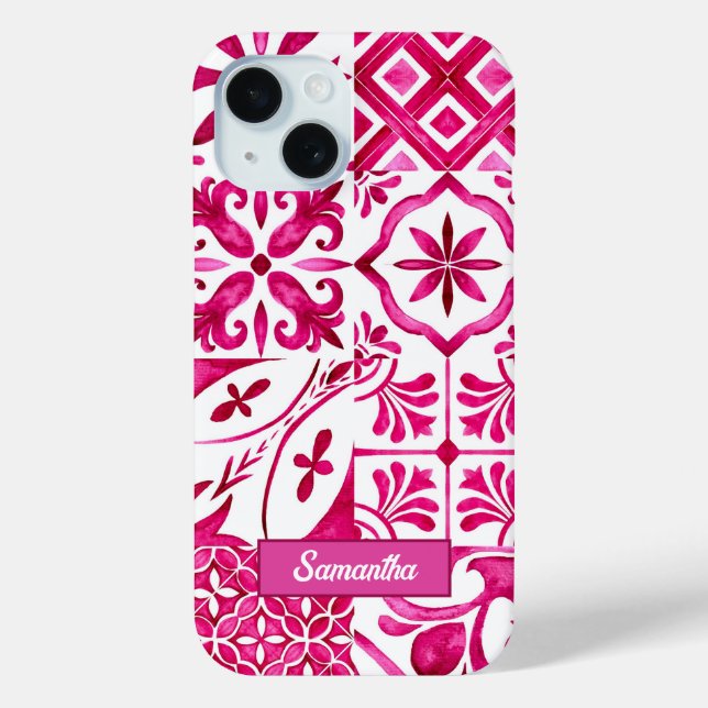Coques Case-Mate iPhone Eté majolica rouge Sicilienne Méditerranée (Verso)
