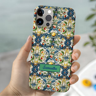 Coque Case-Mate iPhone Été, oranges siciliennes méditerranéennes majoliqu