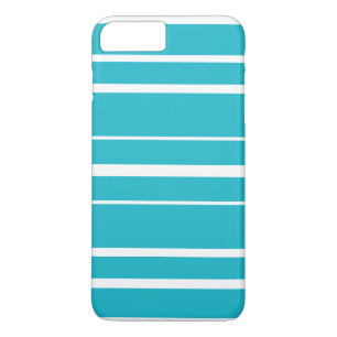 Coque iPhone 8 Plus/7 Plus Été rayé CricketDiane de turquoise nautique