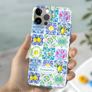 Coque Case-Mate iPhone Été Sicilien azulejo coloré Amalfi Méditerranéen