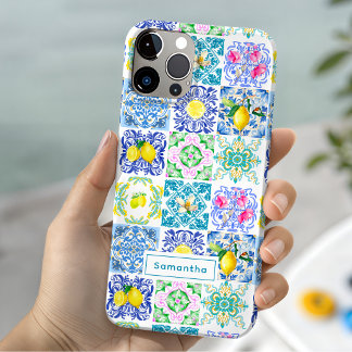 Coque Case-Mate iPhone Été Sicilien azulejo coloré Amalfi Méditerranéen