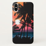 Case-Mate iPhone Case Été Tropical Pink Orange Palm Trees coucher du sol<br><div class="desc">Ce design tropical et cool est parfait pour les mois chauds d'été. Il est doté d'un coucher de soleil de néon rose, orange et violet d'une silhouette de palmier noir et d'un soleil éclatant. C'est beau, magnifique et pittoresque ! ***REMARQUE IMPORTANTE DE CONCEPTION : Pour toute demande de conception personnalisée,...</div>