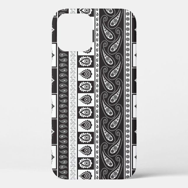 Coques Case-Mate iPhone Ethnic Black White : Motif intemporel (Verso)
