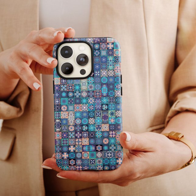 Coques Case-Mate iPhone Ethnique de Blue Mandala | iPhone 14 Coque-Mate (Créateur téléchargé)