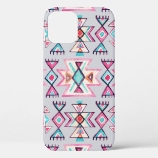 Case-Mate iPhone Case Ethnique géométrique, aquarelle motif tribal.
