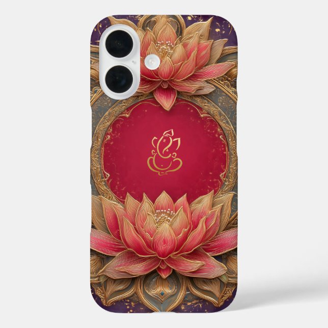Coques Case-Mate iPhone Ethnique Lotus Indian God Ganesh (Verso)
