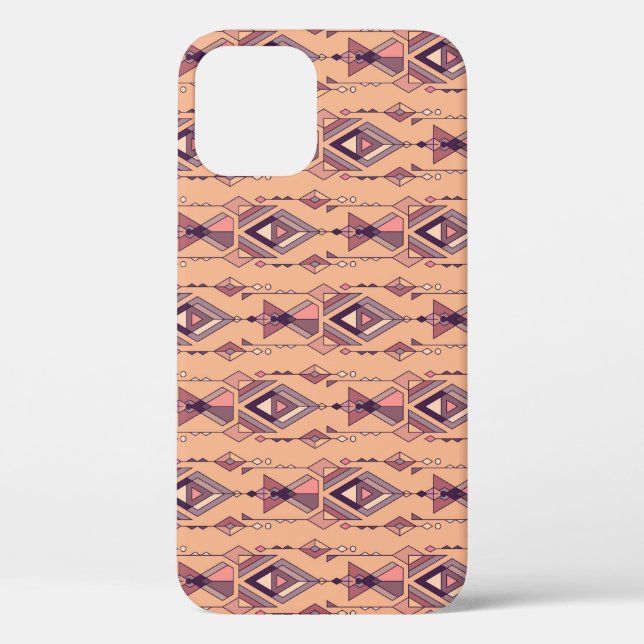 Coques Case-Mate iPhone Ethnique tribale : Aztec Mexicain sans couture Vin (Verso)