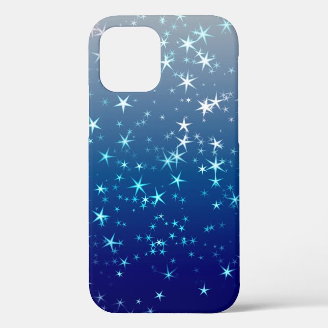 Coques Case-Mate iPhone Étincelles de Noël Stars Ciel bleu (Verso)