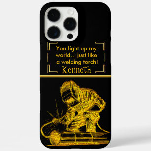 Coque iPhone 16 Pro Max Étincelles rayonnantes des mains qualifiées