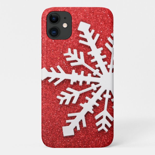 Coques Case-Mate iPhone Étincelles rouges de Noël (Dos)