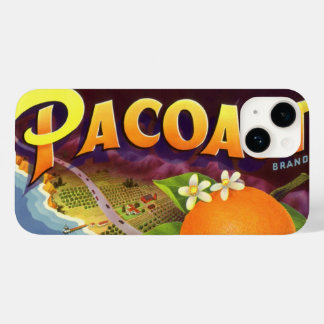 Coques Pour iPhone Étiquette de caisse de fruits vintage, oranges Pac