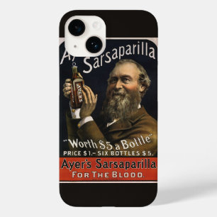 Coque Case-Mate iPhone Étiquette de produit vintage, boisson Sarsaparilla