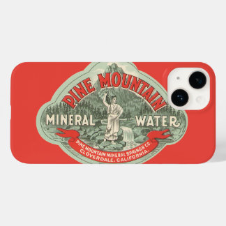 Coque Case-Mate iPhone Étiquette de produit vintage, eau minérale de Pine