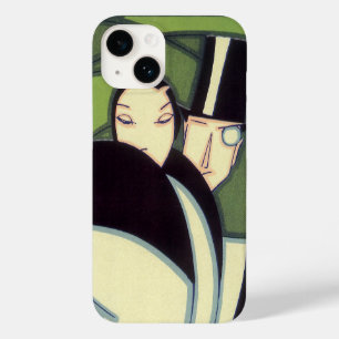 Coque Case-Mate iPhone Étiquette de topper végétal vintage, Art Déco Roma