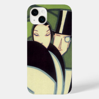 Coque Pour iPhone 14 Plus Étiquette de topper végétal vintage, Art Déco Roma