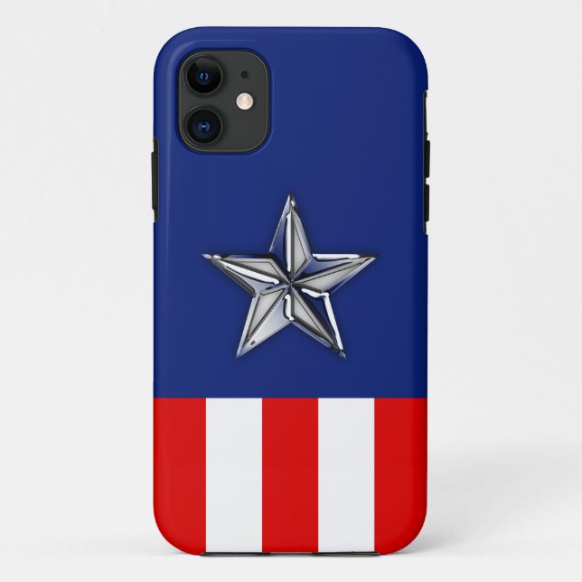 Coques Case-Mate iPhone Étoile aux couleurs patriotiques festives (Dos)