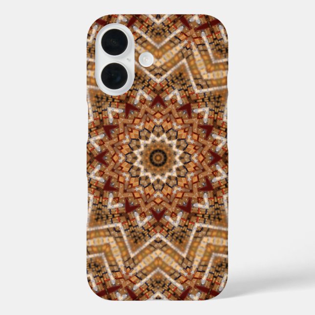 Coques Case-Mate iPhone Étoile brun clair kaléidoscope (Verso)