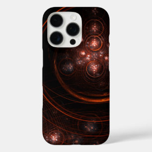 Coque iPhone 16 Pro Étoile cramoisie orbitant l'art cosmique abstrait