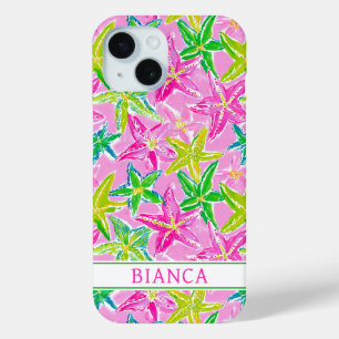 Coque Case-Mate iPhone Étoile de mer colorée monogrammée