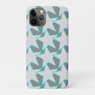 Etui iPhone Case-Mate Étoile géométrique moderne - gris et turquoise