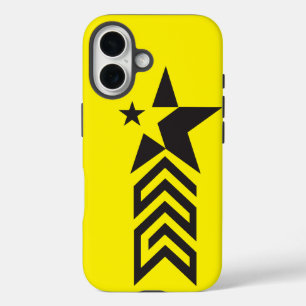 Coque Pour iPhone 16 Étoile géométrique noire audacieuse