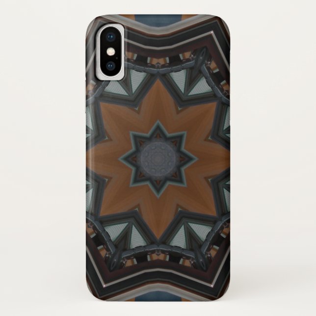 Coques Case-Mate iPhone étoile marron kaléidoscope (Dos)