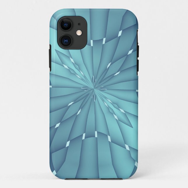 Coques Case-Mate iPhone Étoile métallique bleue et turquoise (Dos)