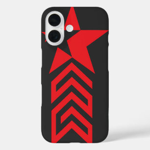 Coque Pour iPhone 16 Étoile rouge avec flèches chevron