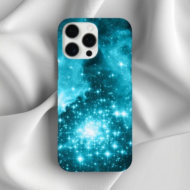 Coques Case-Mate iPhone Etoiles colorées Aqua (Aqua Colored Stars Case-Mate iPhone Case)