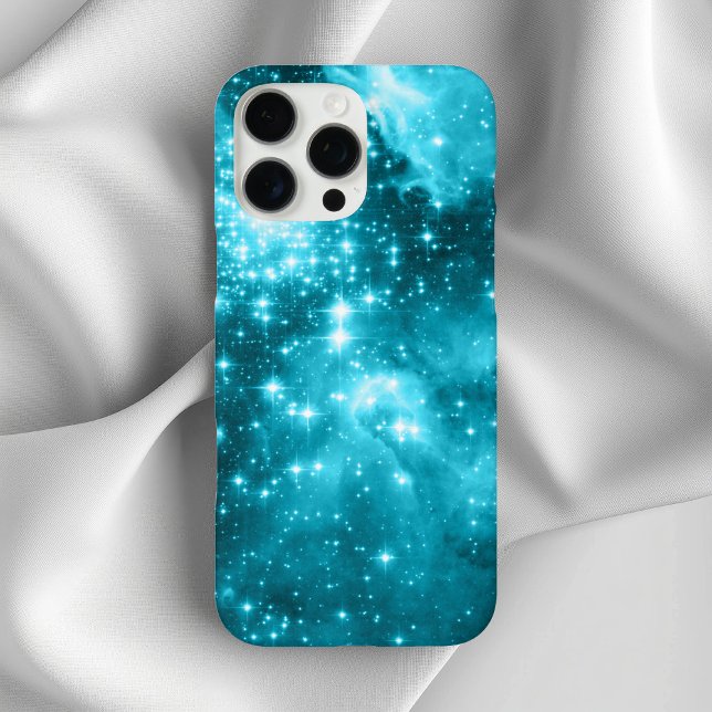 Coques Case-Mate iPhone Étoiles Colorées d'Aqua (Aqua Colored Stars Case-Mate iPhone Case)