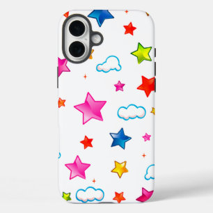 Coque Pour iPhone 16 Plus Étoiles colorées Téléphone Case