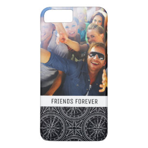 Coque iPhone 8 Plus/7 Plus Étoiles de mer bleues d'aquarelle   votre photo e