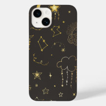 Étoiles Dorées Célestes, Lune & Constellations
