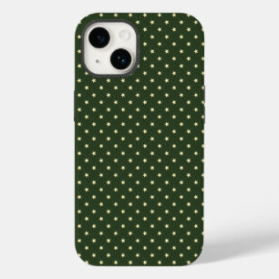 Coque Case-Mate iPhone Étoiles minuscules Étoiles Vert foncé