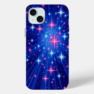 Coque Case-Mate iPhone Étoiles multiples brillantes avec Blue Rays Mobile