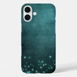Coque Pour iPhone 16 Plus Étoiles Mystic Twilight   Luminosité de néon vert 