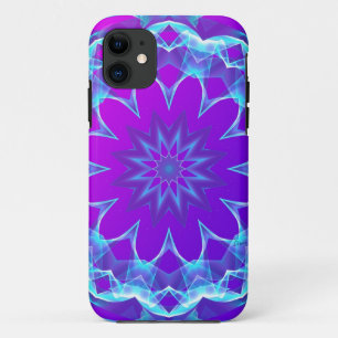 Coque Case-Mate iPhone Étoiles psychédéliques, lueur pourpre violette