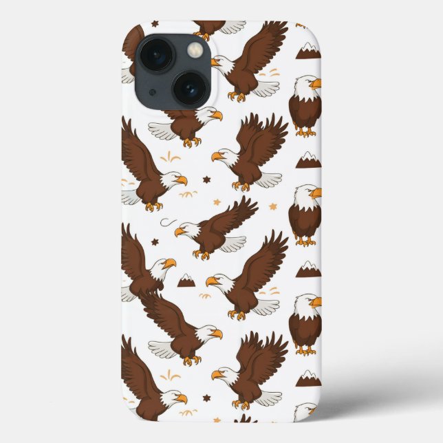 Coques Case-Mate iPhone "Étoiles, rayures et aigles en flammes" (Verso)
