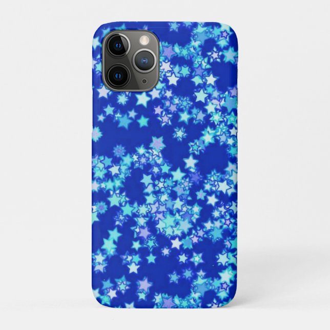 Coques Case-Mate iPhone Étoiles, tons bleu pâle contre bleu foncé (Dos)