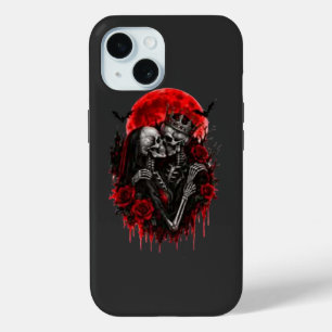 Coque Case-Mate iPhone Étreinte cramoisie : Amants squelettes