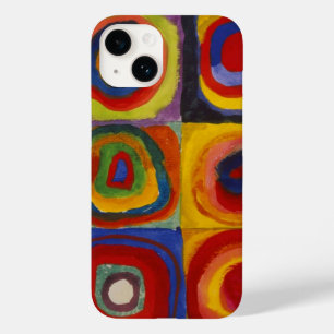 Coque Case-Mate iPhone Étude de couleur des cercles Carré par Kandinsky