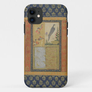 Coque iPhone 11 Étude d'oiseaux et calligraphie, Golconda, Andhra