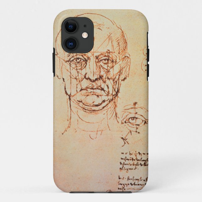 Coques Case-Mate iPhone Études des proportions du visage et de l'oeil, 14 (Dos)